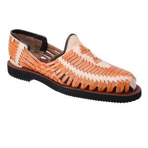 Men's Handmade Quality Leather Mexican Slip-On Huarache Closed-Toe Sandals 1420